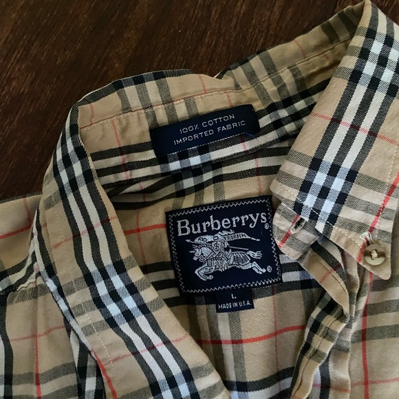 Vintage Long Sleeve Burberry Button Down - Picture 2 of 2